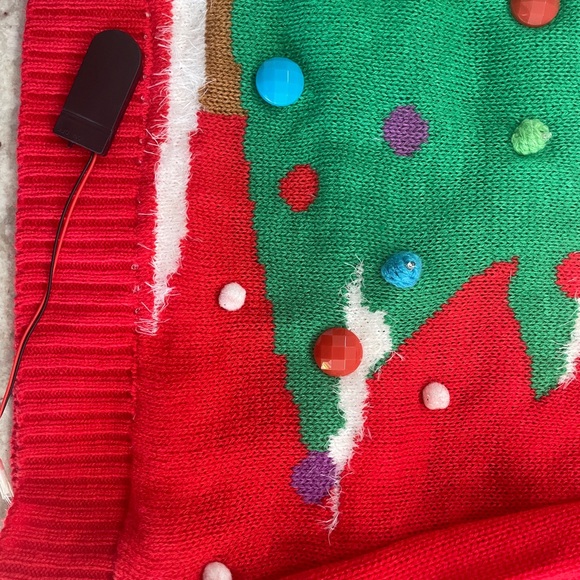 Blinking lights Christmas Tree Ugly Sweater - Picture 3 of 6
